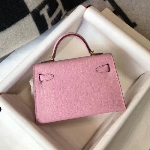 High Quality Luxury Hermes Kelly Mini Ii Bag In Mauve Sylvestre alternate view