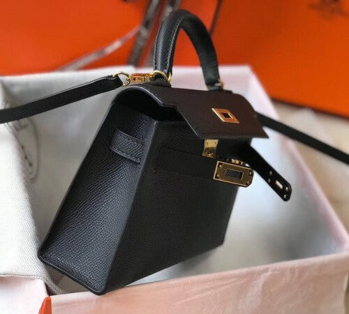 High Quality Luxury Hermes Kelly Mini Ii Bag In Black product detail