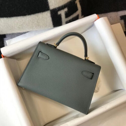 High Quality Luxury Hermes Kelly Mini Ii Bag In Vert Amande alternate view