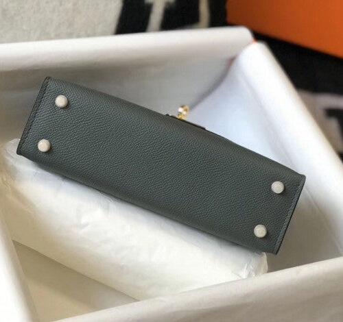 High Quality Luxury Hermes Kelly Mini Ii Bag In Vert Amande product detail