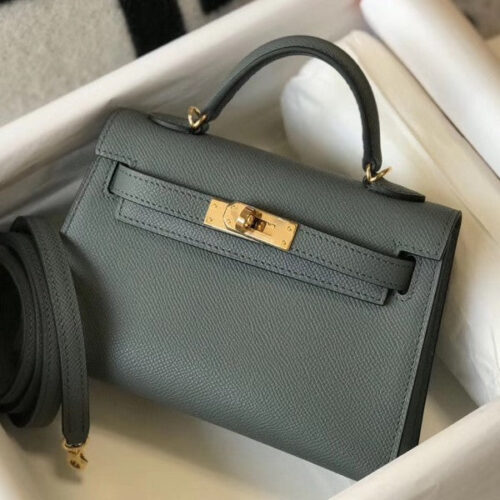 High Quality Luxury Hermes Kelly Mini Ii Bag In Vert Amande