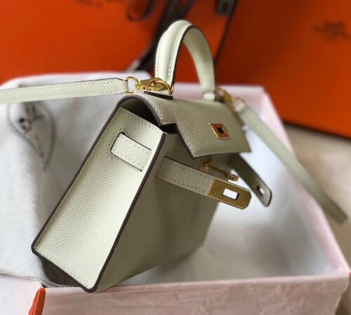 High Quality Luxury Hermes Kelly Mini Ii Bag In White product detail