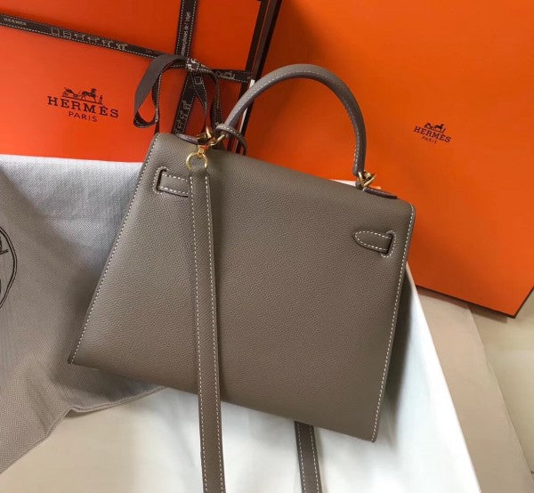 High Quality Luxury Hermes Kelly 25Cm Sellier Bag In Taupe product detail