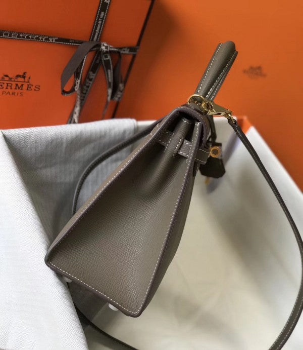 High Quality Luxury Hermes Kelly 25Cm Sellier Bag In Taupe product detail
