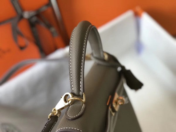 High Quality Luxury Hermes Kelly 25Cm Sellier Bag In Taupe product detail