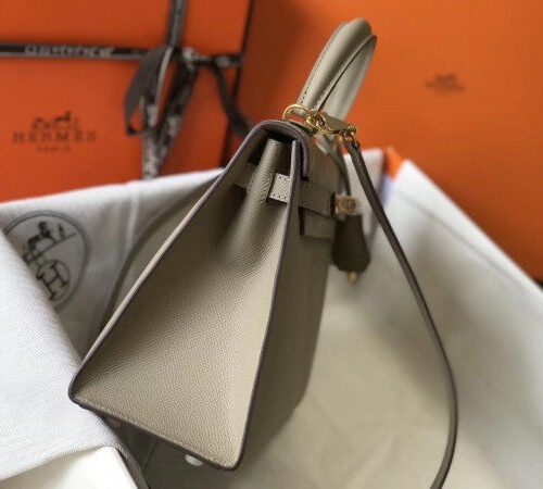 High Quality Luxury Hermes Kelly 25Cm Sellier Bag In Tourterelle product detail