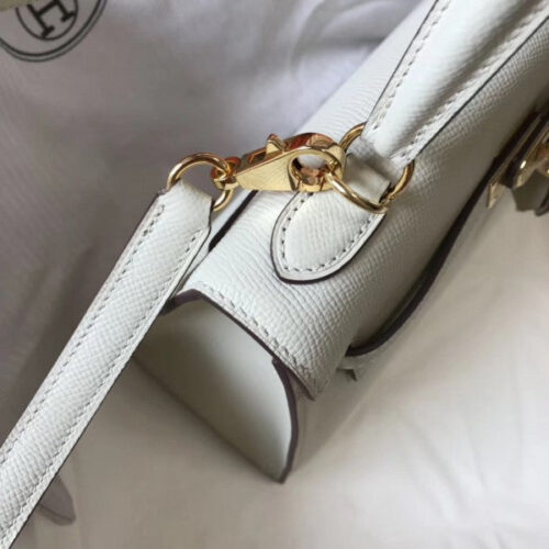High Quality Luxury Hermes Kelly 25Cm Sellier Bag In White product detail