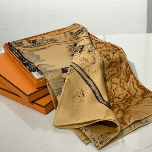 High Quality Luxury Hermes Silk Scarf Women product detail