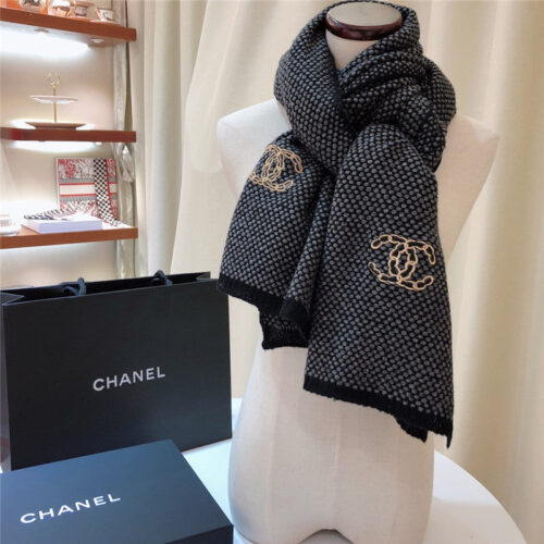 High Quality Luxury Chanel 100% Cashmere Scarf – Style 25022 product detail