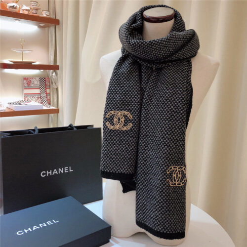 High Quality Luxury Chanel 100% Cashmere Scarf – Style 25022