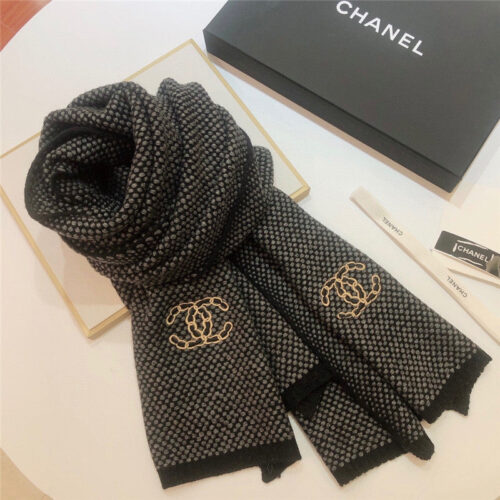 High Quality Luxury Chanel 100% Cashmere Scarf – Style 25022 product detail