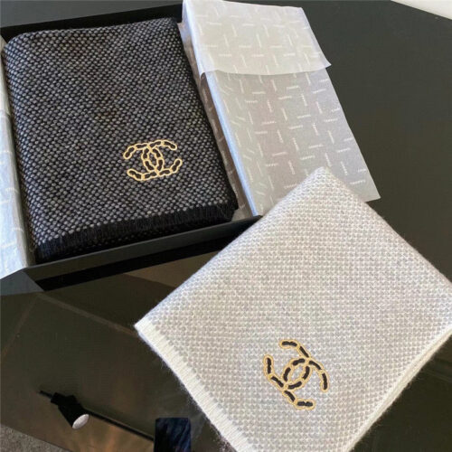 High Quality Luxury Chanel 100% Cashmere Scarf – Style 25022 product detail