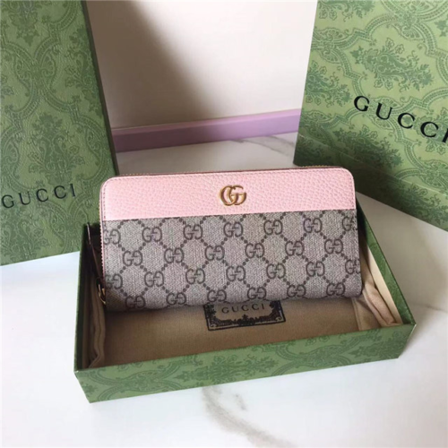 High Quality Luxury Gucci GG Marmont Zip Around Wallet (Varied Colors) alternate view