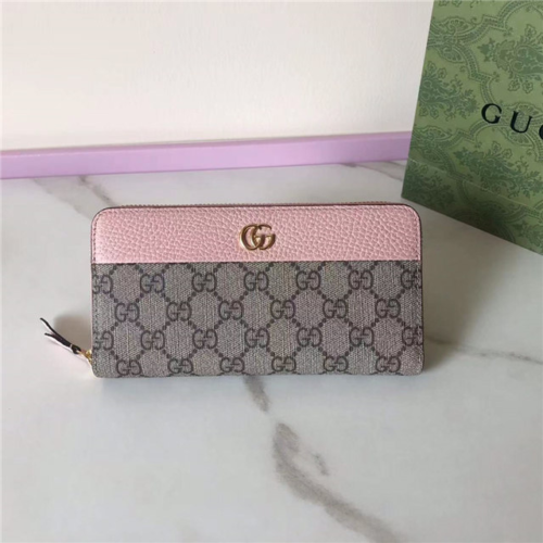 High Quality Luxury Gucci GG Marmont Zip Around Wallet (Varied Colors)