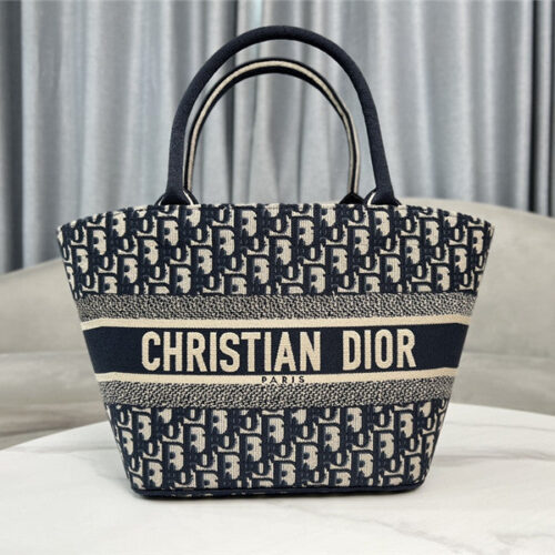 High Quality Luxury Dior Book Tote Vegetable Basket Shopping Bag – Style 25285