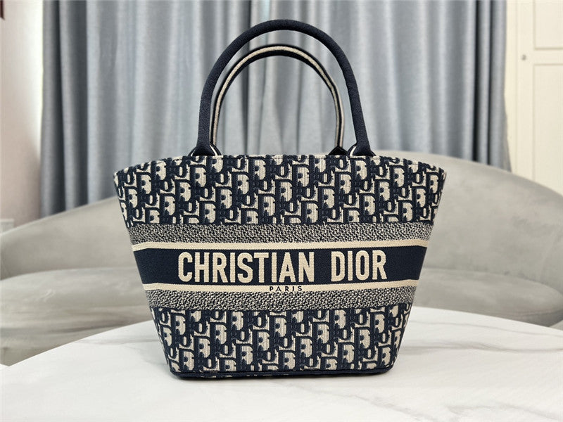 High Quality Luxury Dior Book Tote Vegetable Basket Shopping Bag – Style 25285