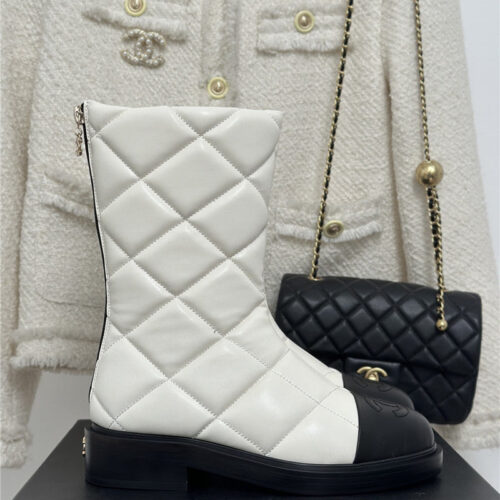 High Quality Luxury Chanel Rhombus Platform Boots – Style 43206 product detail