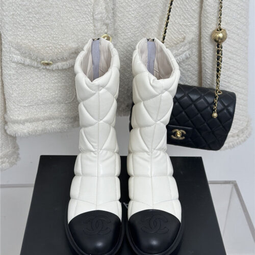 High Quality Luxury Chanel Rhombus Platform Boots – Style 43206 alternate view