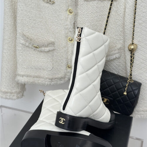 High Quality Luxury Chanel Rhombus Platform Boots – Style 43206 product detail