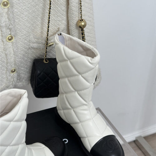 High Quality Luxury Chanel Rhombus Platform Boots – Style 43206 product detail