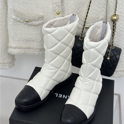 High Quality Luxury Chanel Rhombus Platform Boots – Style 43206 product detail