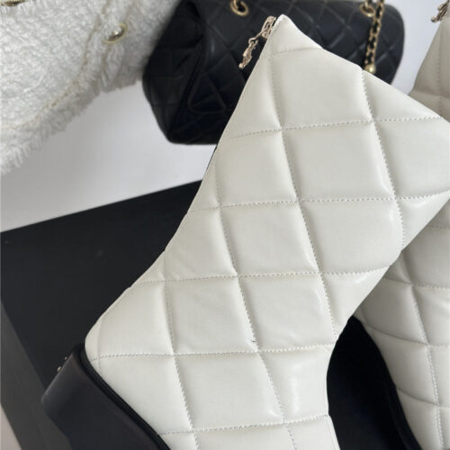 High Quality Luxury Chanel Rhombus Platform Boots – Style 43206 product detail
