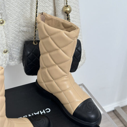 High Quality Luxury Chanel Rhombus Platform Boots – Style 81062 product detail