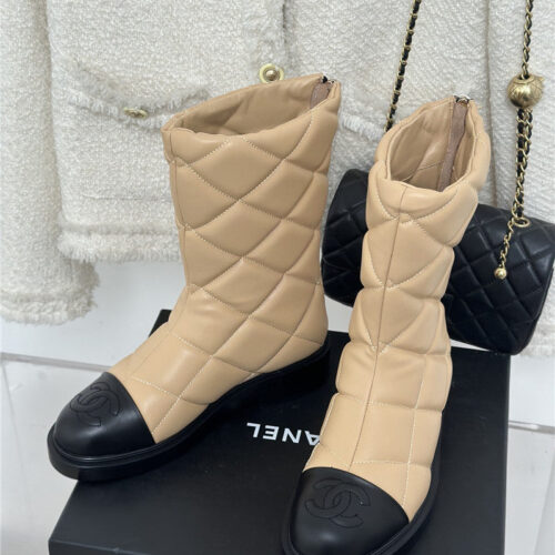 High Quality Luxury Chanel Rhombus Platform Boots – Style 81062 alternate view