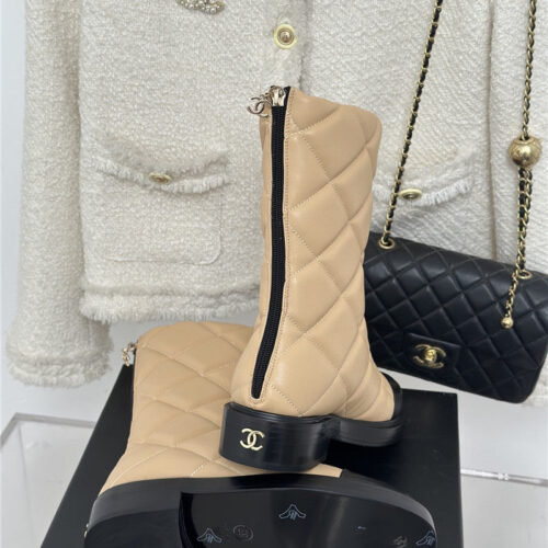High Quality Luxury Chanel Rhombus Platform Boots – Style 81062 product detail