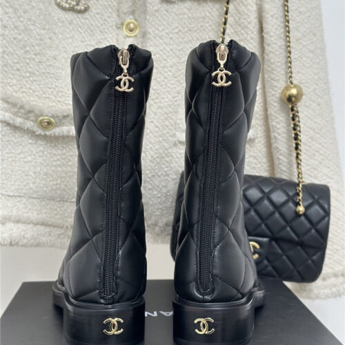 High Quality Luxury Chanel Rhombus Platform Boots – Style 84454 product detail