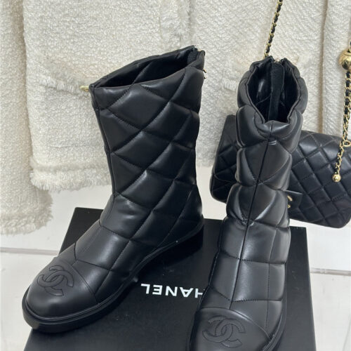 High Quality Luxury Chanel Rhombus Platform Boots – Style 84454 alternate view