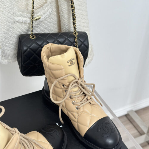High Quality Luxury Chanel Rhombus Platform Boots – Style 25702 product detail