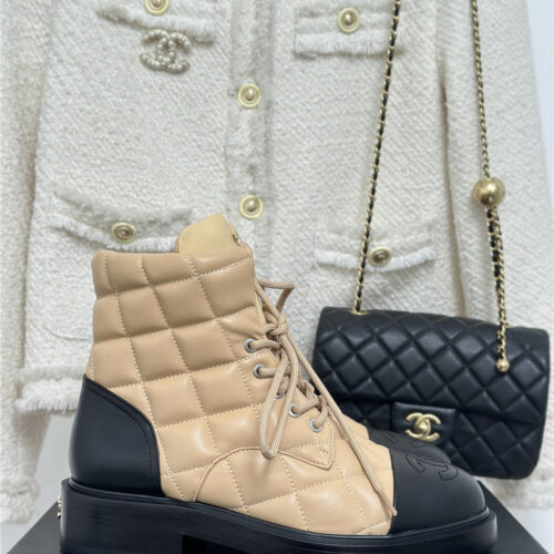 High Quality Luxury Chanel Rhombus Platform Boots – Style 25702 product detail
