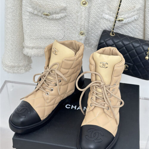 High Quality Luxury Chanel Rhombus Platform Boots – Style 25702 alternate view