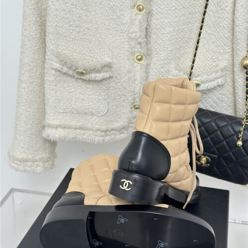 High Quality Luxury Chanel Rhombus Platform Boots – Style 25702 product detail