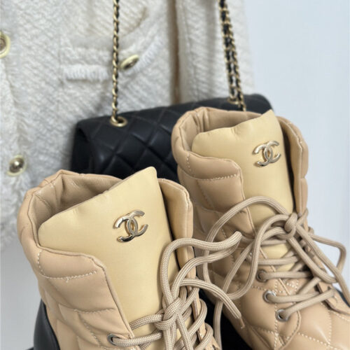 High Quality Luxury Chanel Rhombus Platform Boots – Style 25702 product detail