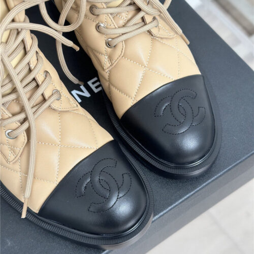 High Quality Luxury Chanel Rhombus Platform Boots – Style 25702 product detail
