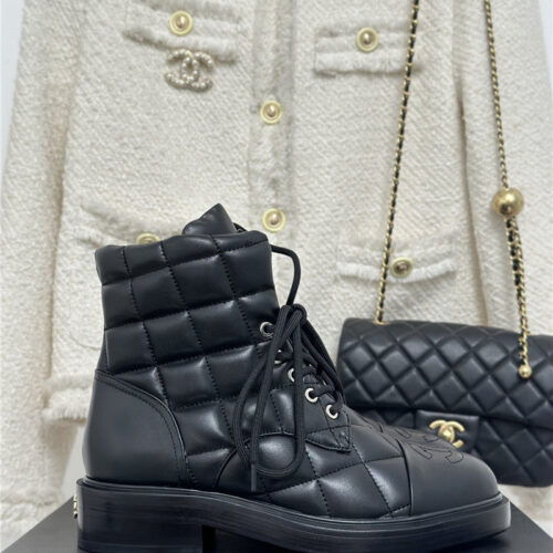 High Quality Luxury Chanel Rhombus Platform Boots – Style 63558 product detail