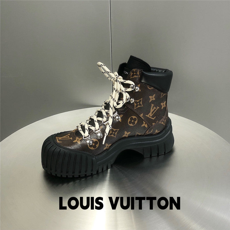 High Quality Luxury Louis Vuitton Ruby Flat Ranger Shoes – Style 08643 product detail