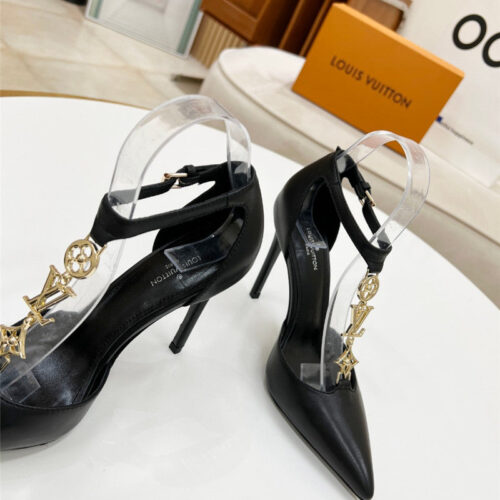 High Quality Luxury Louis Vuitton Metal Chain High Heels – Style 90083 product detail