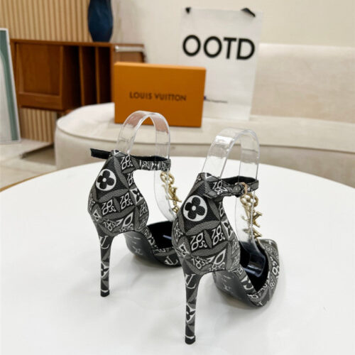 High Quality Luxury Louis Vuitton Metal Chain High Heels – Style 53923 product detail