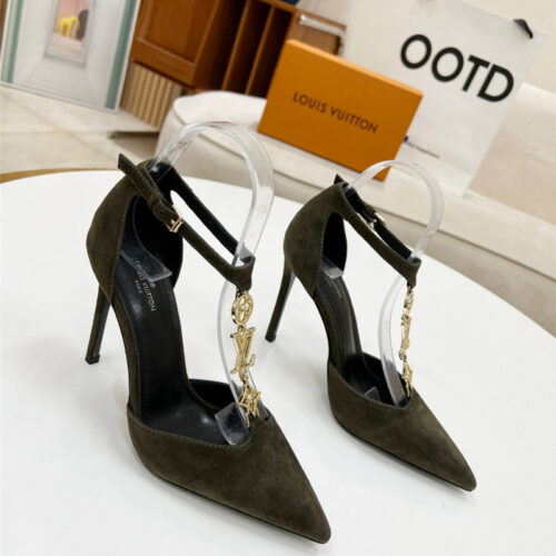 High Quality Luxury Louis Vuitton Metal Chain High Heels product detail