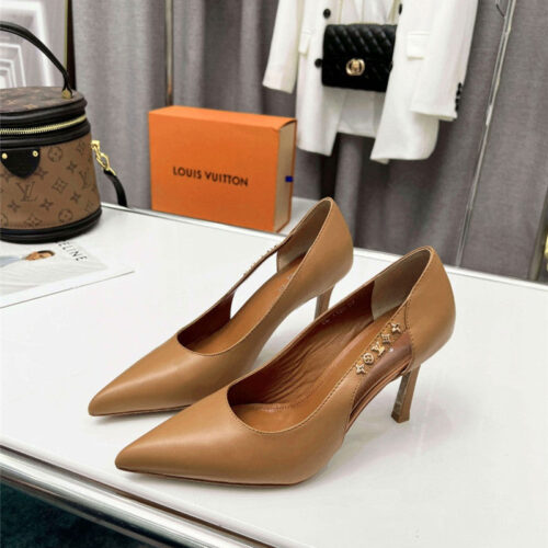 High Quality Luxury Louis Vuitton Metal Buckle High Heels – Style 01955