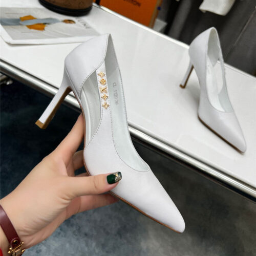 High Quality Luxury Louis Vuitton Metal Buckle High Heels – Style 69187 alternate view