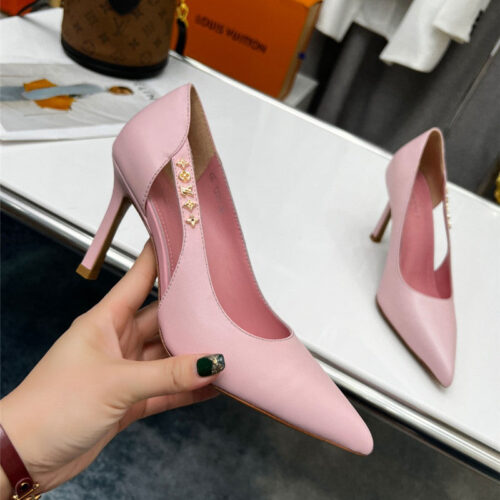 High Quality Luxury Louis Vuitton Metal Buckle High Heels – Style 70883 alternate view