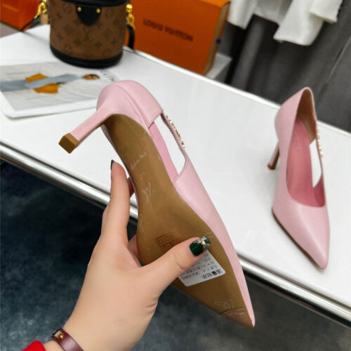High Quality Luxury Louis Vuitton Metal Buckle High Heels – Style 70883 product detail