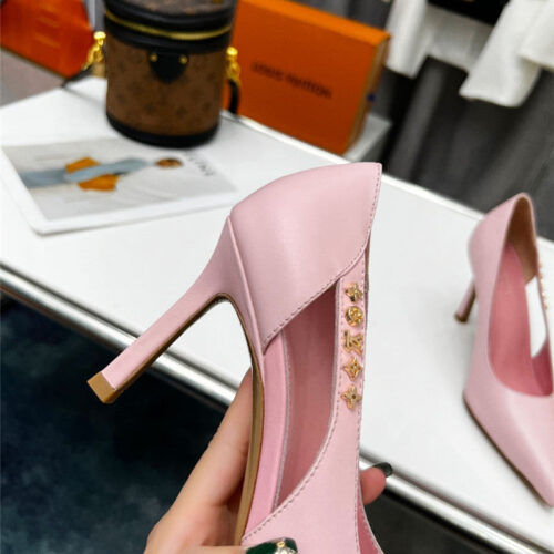 High Quality Luxury Louis Vuitton Metal Buckle High Heels – Style 70883 product detail
