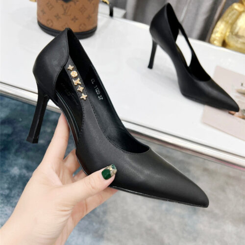 High Quality Luxury Louis Vuitton Metal Buckle High Heels alternate view