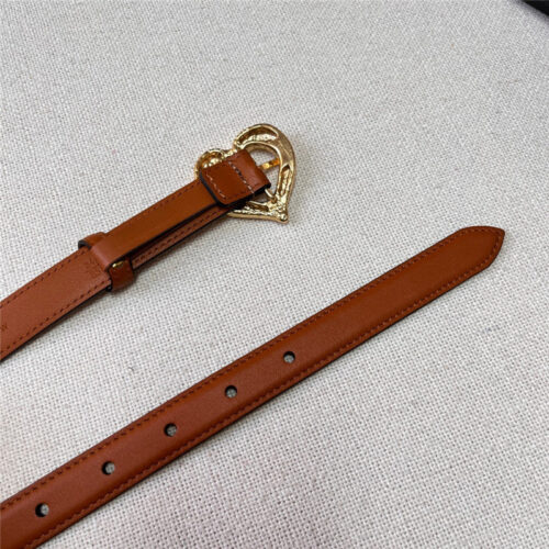 High Quality Luxury YSL Leather Heart Pin Buckle Belt product detail