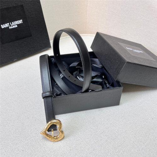 High Quality Luxury YSL Leather Heart Pin Buckle Belt – Style 60966 product detail
